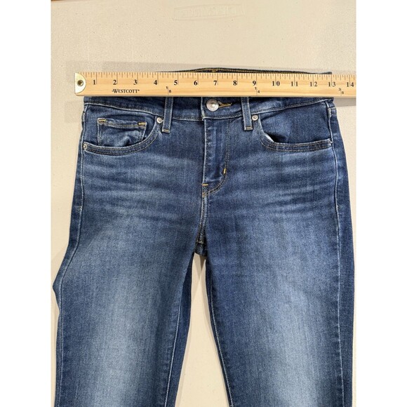 Levis 715 Bootcut Jeans Womens 26 Low Rise Denim Stretch Travel Casual - Picture 6 of 6